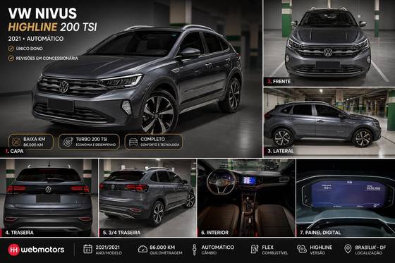VOLKSWAGEN NIVUS 1.0 200 TSI TOTAL FLEX HIGHLINE AUTOMÁTICO